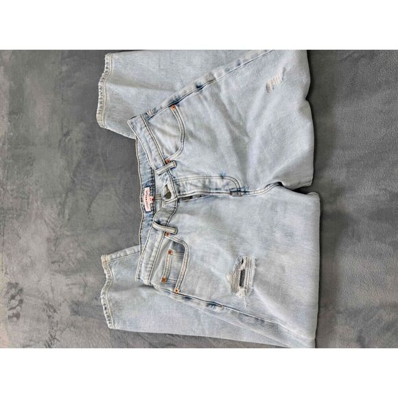 ‘90’s Lucky Brand Blue Distressed Light Wash 5 Pocket Jeans Size 8 - Picture 2 of 8